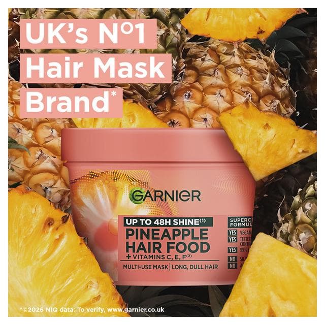 Garnier Ultimate Blends Glowing Lengths Pineapple & Amla Hair Food 3 in 1 Hair Mask Treatment 400ml - gallery image 2