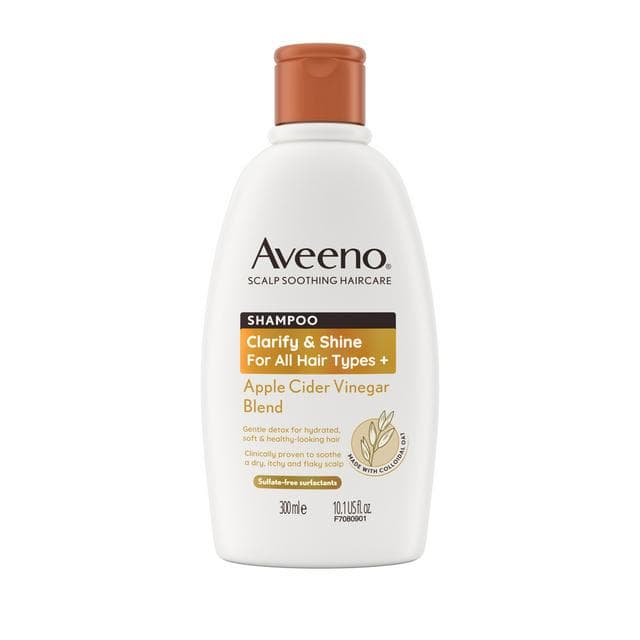 Aveeno Clarify & Shine Apple Cider Vinegar Soothing Shampoo 300ml - gallery image 1