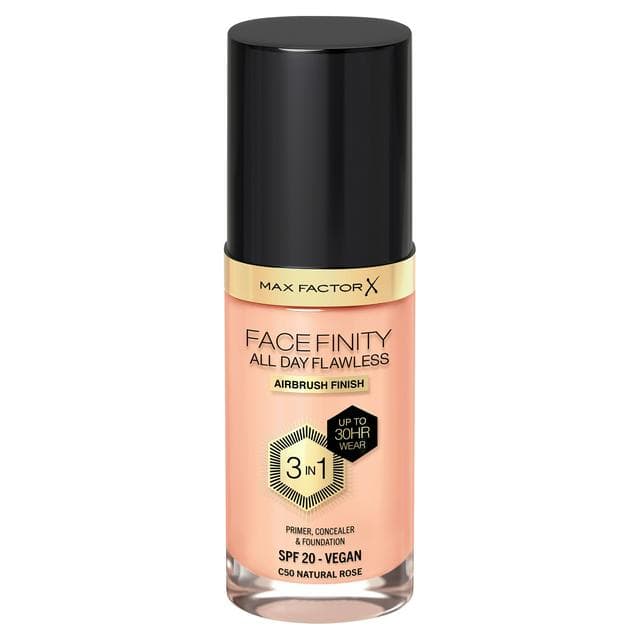 Max Factor All Day Flawless 50 Natural Rose Foundation 30ml - gallery image 1