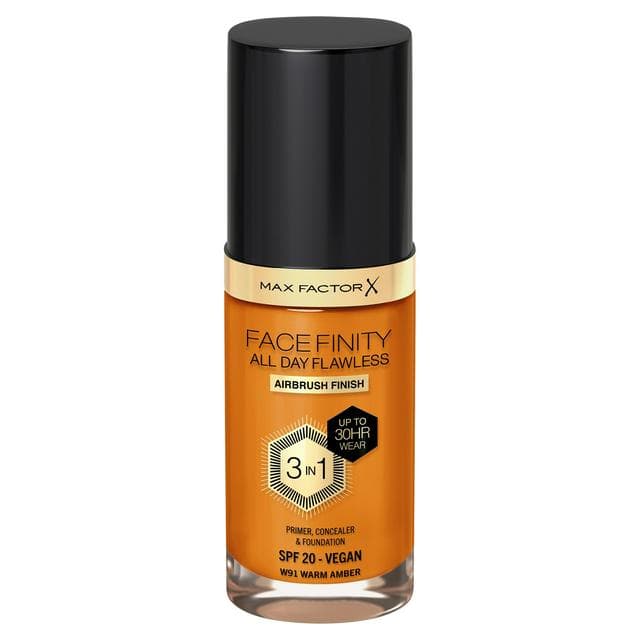Max Factor All Day Flawless 91 Warm Amber Foundation 30ml - gallery image 1