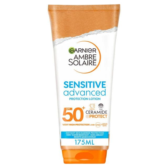 Garnier Ambre Solaire 175ml SPF 50+ Sensitive Sun Cream Lotion - gallery image 1
