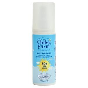 Childs Farm 100ml Sensitive Skin Very High Protection Fragrance Free Kids SPF 50+ Sun Lotion Spray