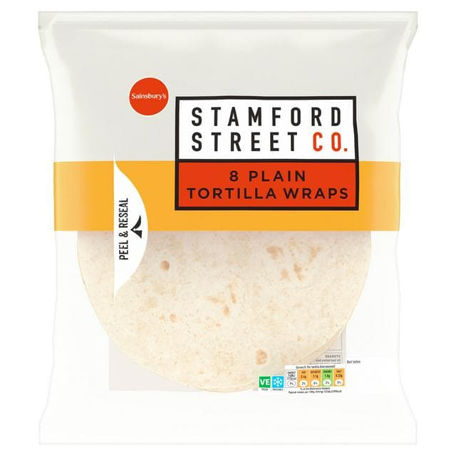 Stamford Street Co. Plain Tortilla Wraps x8 - gallery image 1
