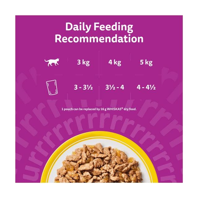 Whiskas 7+ Poultry Feasts in Jelly Senior Wet Cat Food Pouches 12 x 85g - gallery image 4