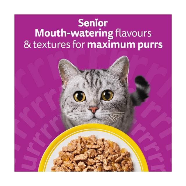 Whiskas 7+ Poultry Feasts in Jelly Senior Wet Cat Food Pouches 12 x 85g - gallery image 6