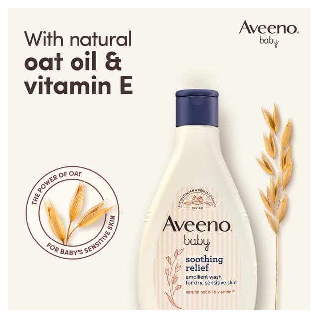 Aveeno Soothing Relief Emollient Dry Skin Baby Wash 250ml - gallery image 3