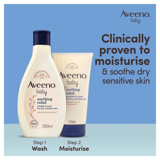 Aveeno Soothing Relief Emollient Dry Skin Baby Wash 250ml - gallery image 5