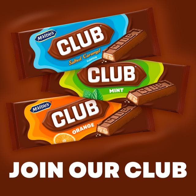 McVitie's Club Mint Biscuit Bars Multipack 7 x 22g - gallery image 4