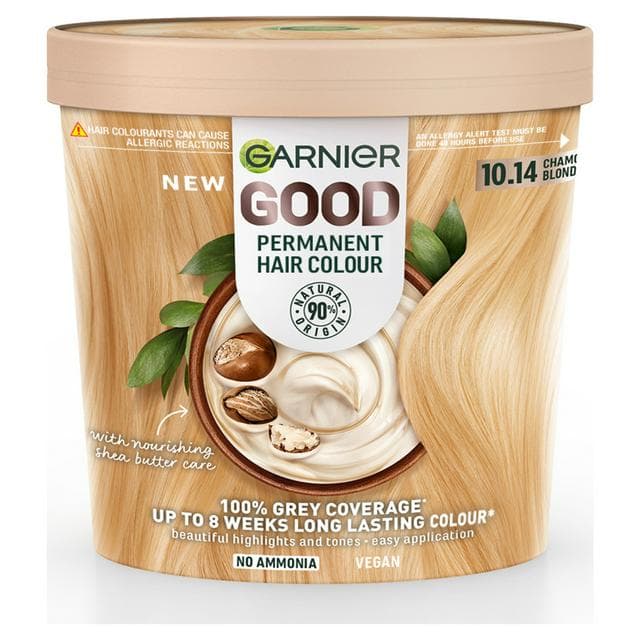 Garnier Good Permanent No Ammonia Formula 100% Grey Coverage 10.14 Chamomile Blonde Hair Dye - gallery image 1