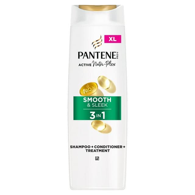 Pantene Pro-V Smooth & Sleek 3 In 1 Shampoo for Dull & Frizzy Hair 400ml - gallery image 1