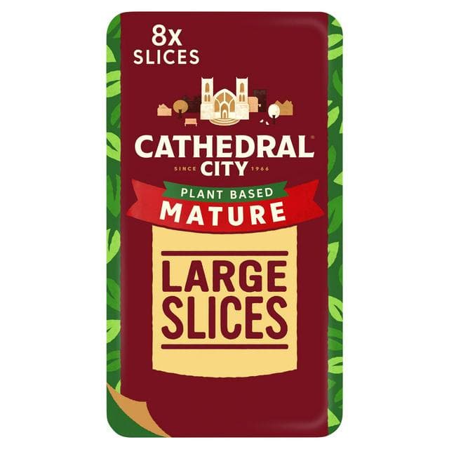 Cathedral City Plant Based Mature Cheddar Cheese Flavour Vegan Slices 6x25g - gallery image 1