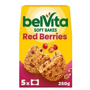 Belvita 5 x 50g Soft Bakes Multipack Red Berries Cereal Snack Bars
