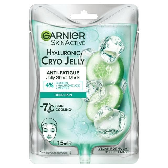 Garnier Anti-Fatigue Hyaluronic Acid & Icy Cucumber Cryo Jelly Face Mask - gallery image 1