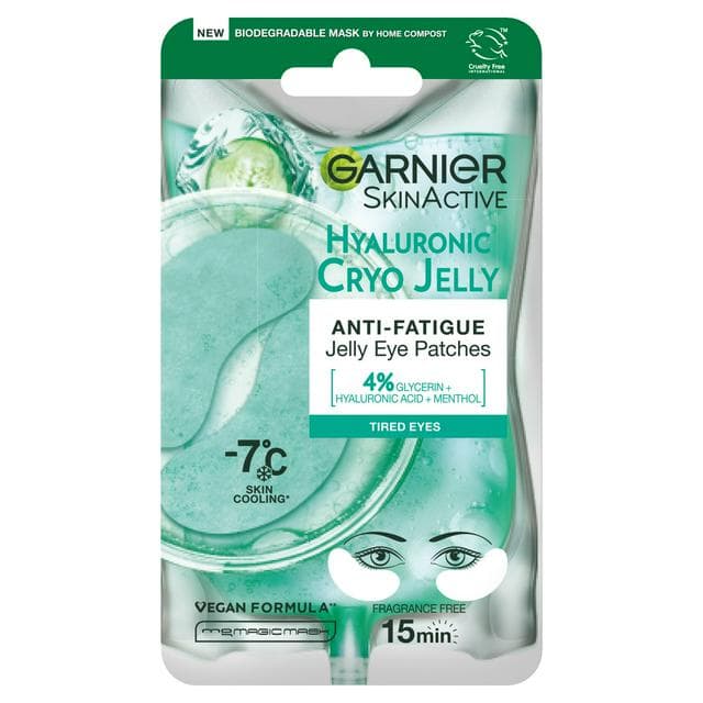 Garnier Anti Fatigue Hyaluronic Acid & Icy Cucumber Cryo Jelly Eye Patches - gallery image 1