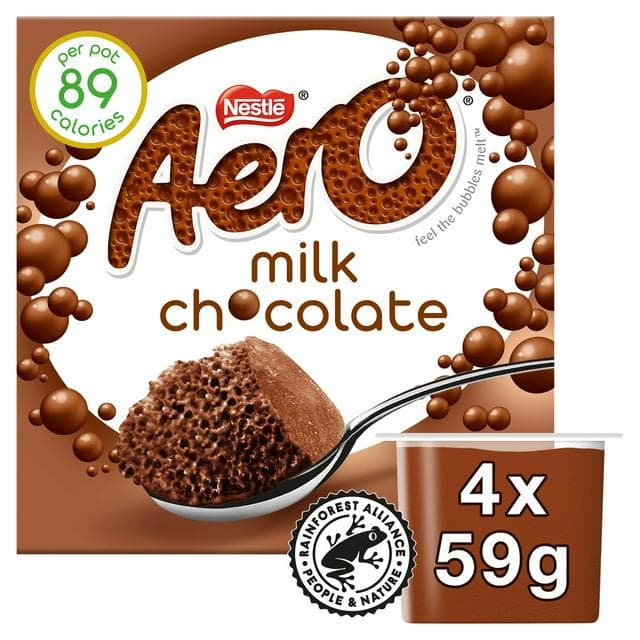 Aero Milk Chocolate Mousse 4 x 59g - gallery image 1
