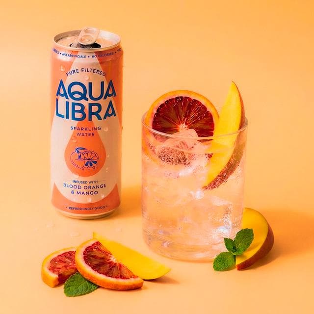 Aqua Libra Sparkling Water Infused with Blood Orange & Mango 4x330ml - gallery image 3