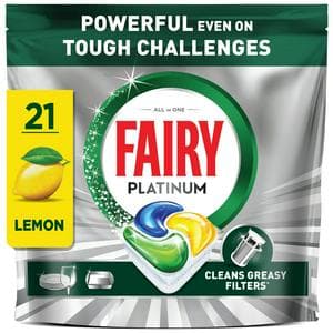 Fairy 21 Platinum Lemon Dishwasher Tablets