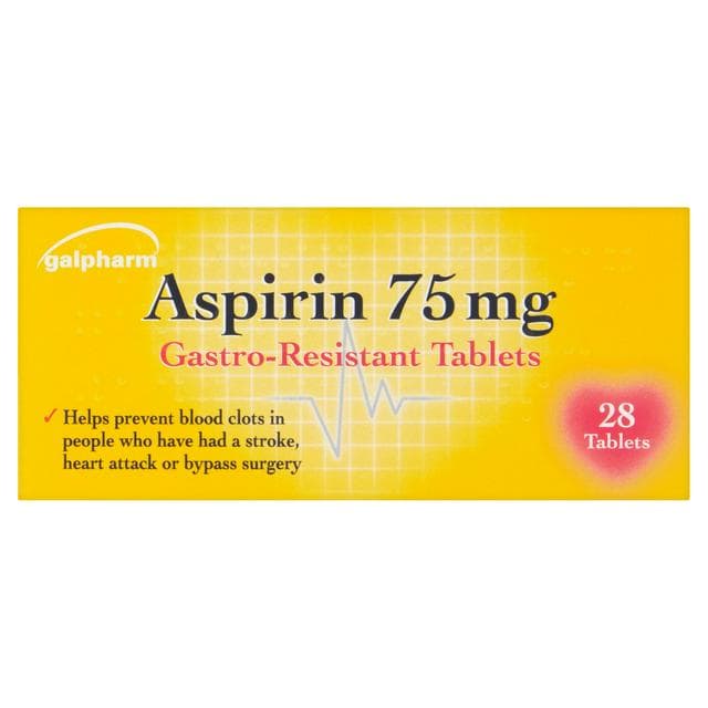 Galpharm Aspirin Gastro Resistant x28 75mg - gallery image 1