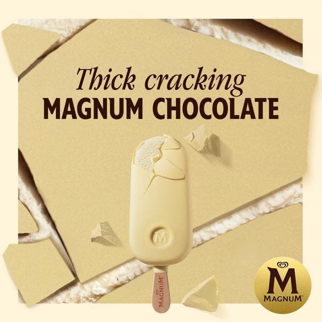 Magnum White Chocolate Ice Cream Sticks 3x100ml - gallery image 5