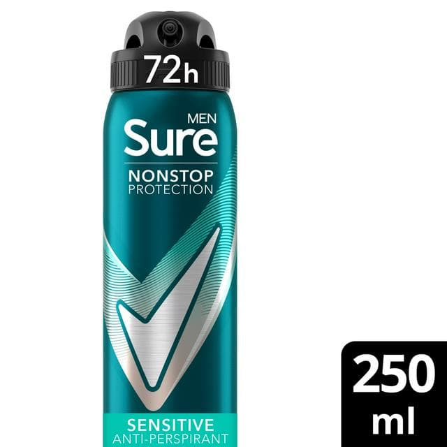 Sure Men Sensitive 72h Nonstop Protection Antiperspirant Deodorant 250ml - gallery image 1