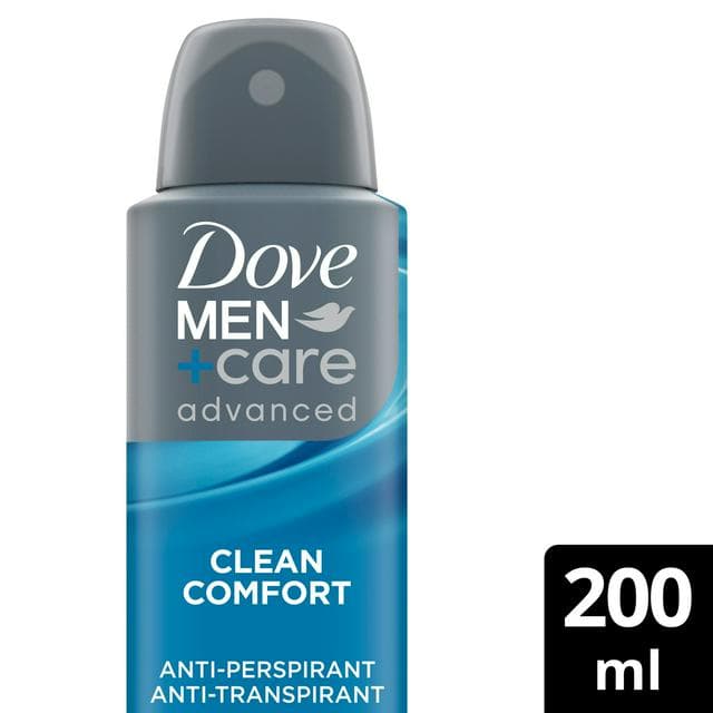 Dove Men+Care 200ml Clean Comfort Antiperspirant Aerosol Deodorant - gallery image 1