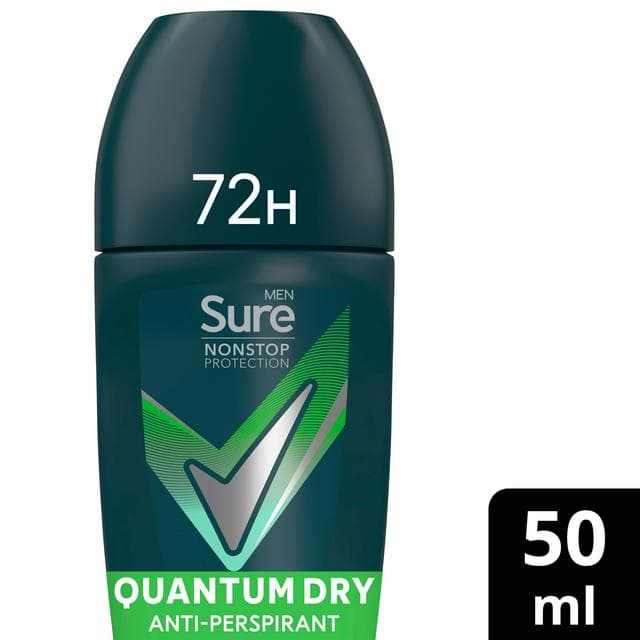 Sure Men Nonstop Quantum Dry Antiperspirant Deodorant Roll On 50ml - gallery image 1