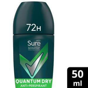 Sure Men Nonstop Quantum Dry Antiperspirant Deodorant Roll On 50ml