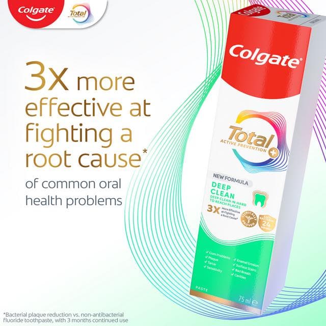 Colgate Total Active Prevention + Deep Clean Toothpaste 125ml - gallery image 2
