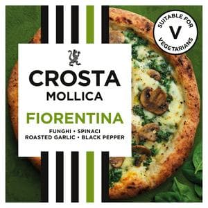 Crosta & Mollica Fiorentina Mushrooms Spinach Creamy Garlic Sourdough Pizza 453g