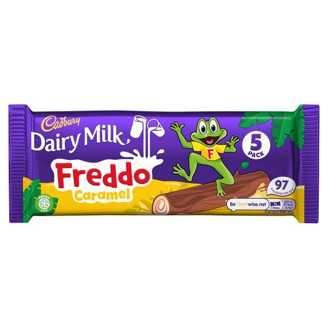 Cadbury Dairy Milk Freddo Caramel Chocolate Bar Multipack 5 x 19.5g - gallery image 1