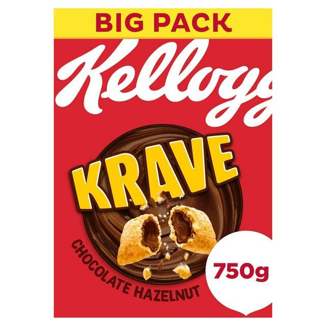 Kellogg's Krave Chocolate Hazelnut Breakfast Cereal 750g - gallery image 1