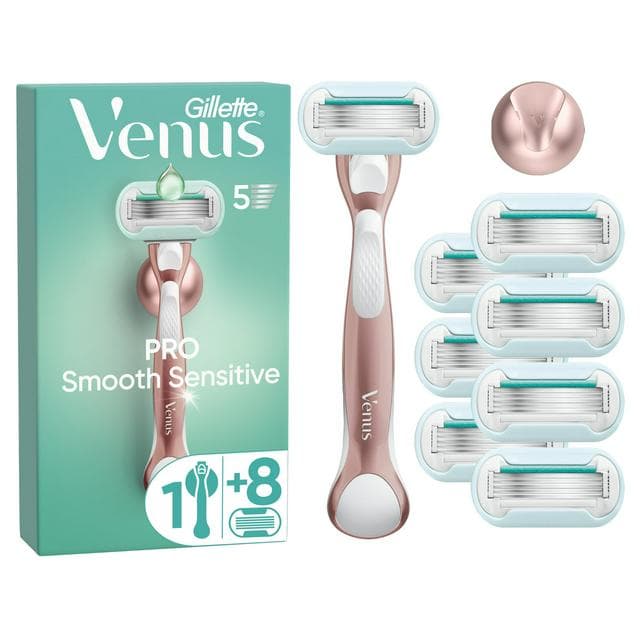 Venus Deluxe Smooth Sensitive Rose Gold Value Pack Razor Blades x8 - gallery image 1