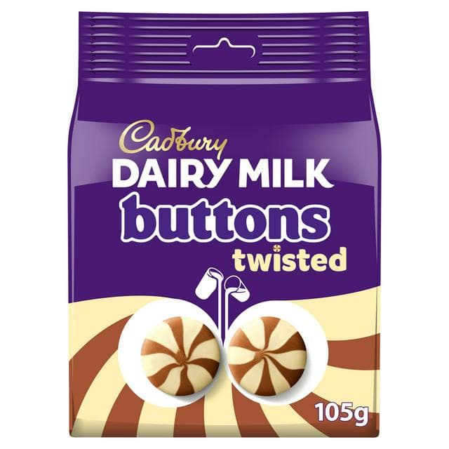 Cadbury Dairy Milk Twisted Milk & White Chocolate Buttons Pouch 105g - gallery image 1