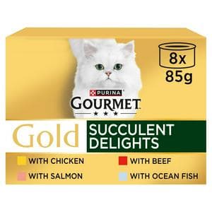 Gourmet Gold Succulent Delights Wet Cat Food 8 x 85g