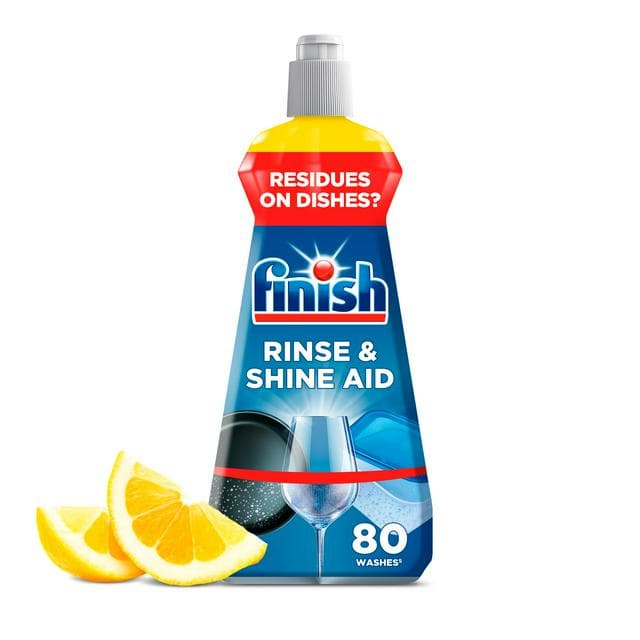 Finish Lemon Dishwasher Rinse Aid 80 Washes 400ml - gallery image 1