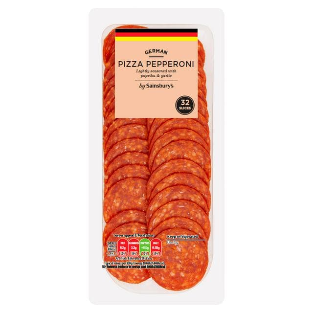 Sainsbury's German Pizza Pepperoni Slices x32 100g - gallery image 1