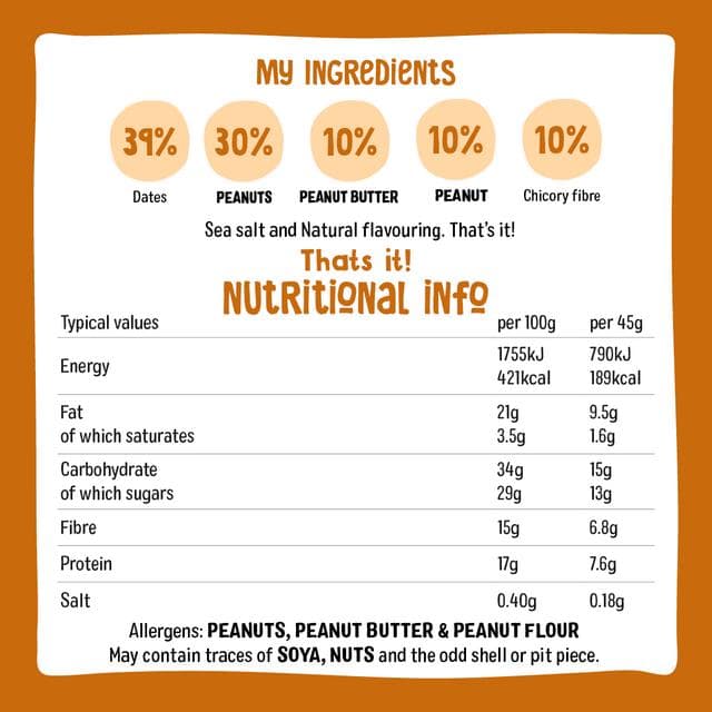 Nakd Peanut Butter Protein Bar 45g - gallery image 4