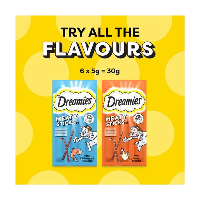 Dreamies Meaty Sticks 30g Tasty Chicken Adult Cat Treats - gallery image 5