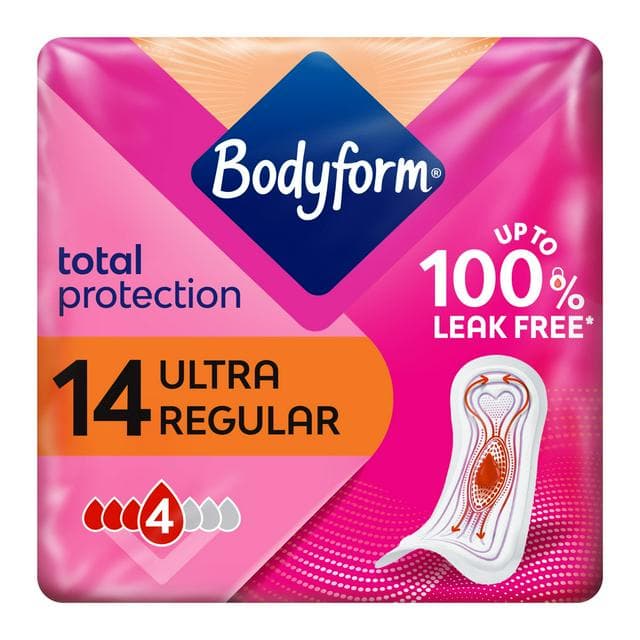 Bodyform Cour V Ultra Normal Sanitary Towels x14 - gallery image 1