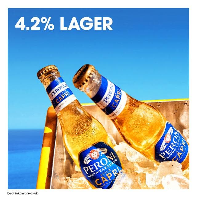 Peroni Nastro Azzurro Stile Capri Beer Lager Bottles 3x330ml - gallery image 4