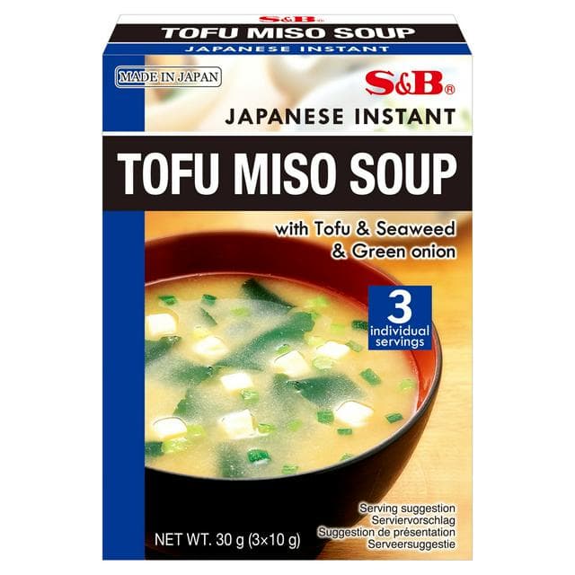 S&B Japanese Instant Tofu Miso Soup 3x10g - gallery image 1