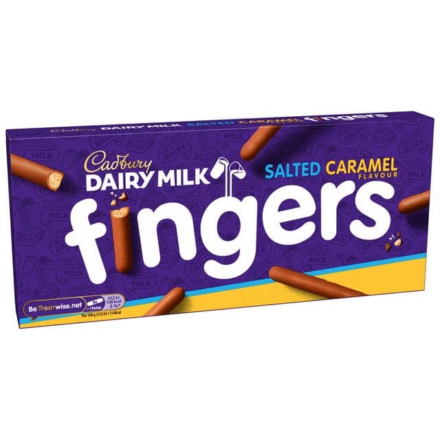 Cadbury Dairy Milk Fingers Salted Caramel Flavour Biscuits 114g - gallery image 3