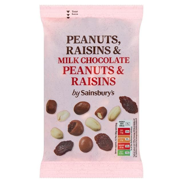 Sainsbury's Chocolate Peanut & Raisin Mix 200g - gallery image 1