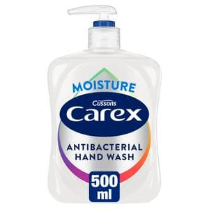 Carex 500ml Moisture Antibacterial Gentle & Effective Liquid Hand Wash