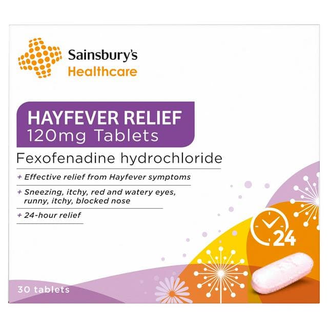 Sainsbury's Hayfever Allergy Relief Fexofenadine Tablets 120mg - gallery image 1