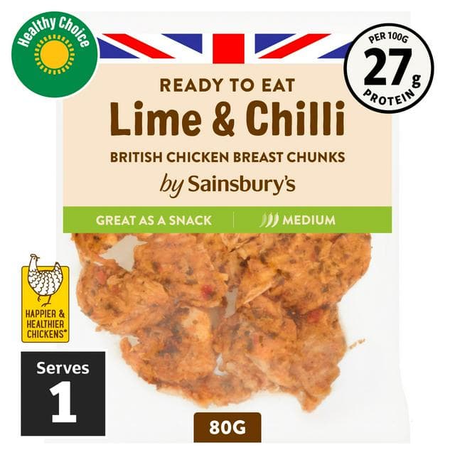 Sainsbury's Lime & Chilli Chicken Breast Chunks 80g - gallery image 1