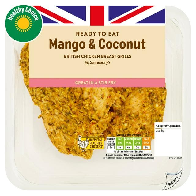 Sainsbury's Mango & Coconut British Chicken Grills 180g (Ready to Eat) - gallery image 1