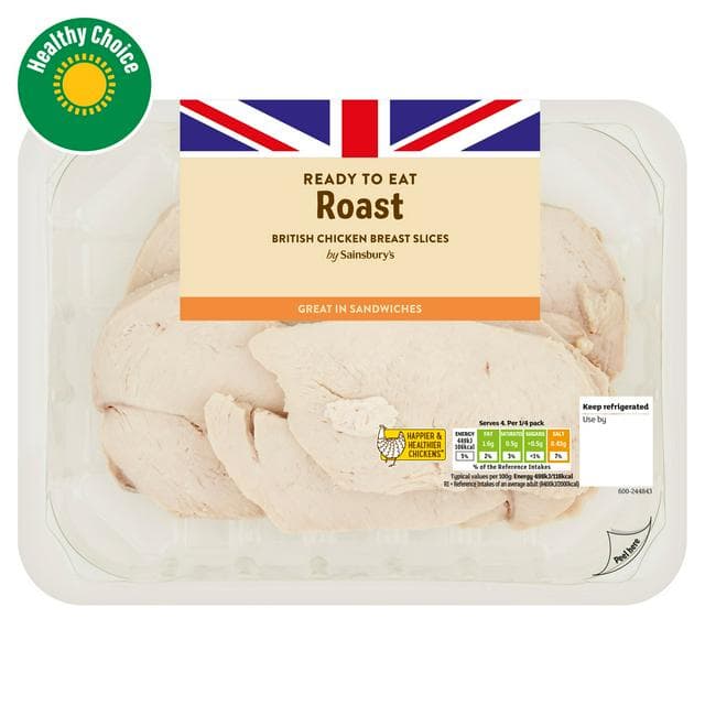 Sainsbury's Roast British Chicken Breast sliced 360g (Ready to Eat) - gallery image 1