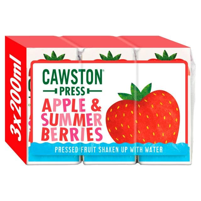 Cawston Apple & Summer Berries Fruit Water 3x200ml - gallery image 1