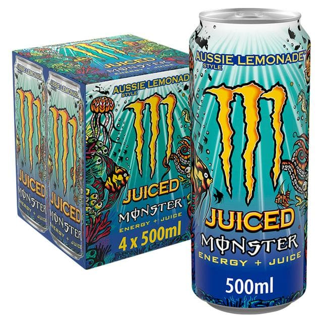 Monster Energy Drink Aussie Style Lemonade 4x500ml - gallery image 1